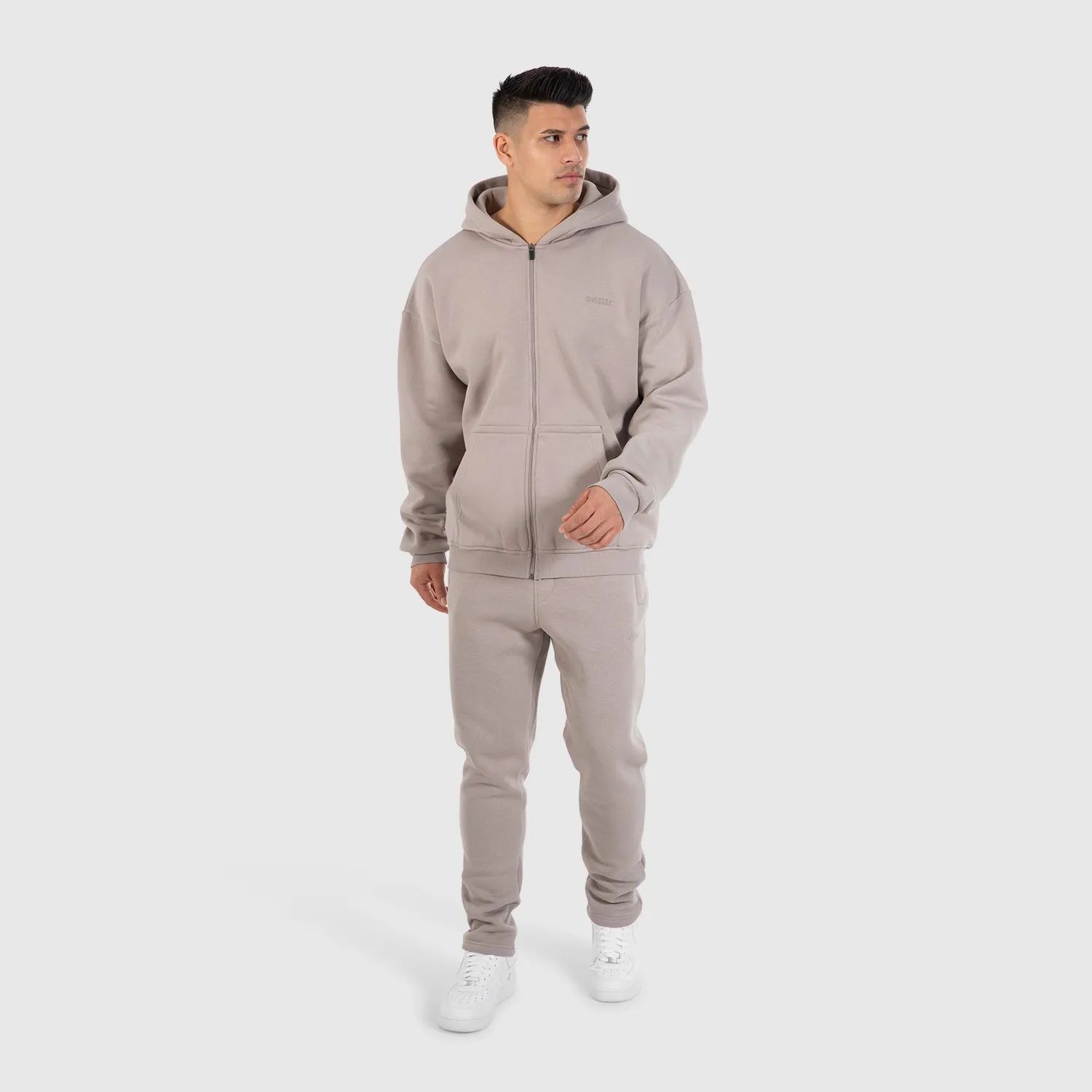 Smilodox Evra Jogginghose Herren Schwarz Slim Fit Reissverschluss