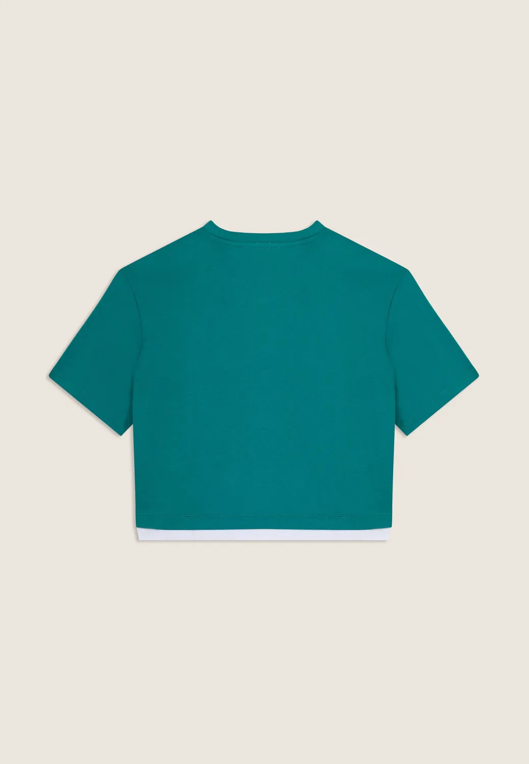 Freddy Cropped T-Shirt Nero-Bianco Kontrast hoher Bund