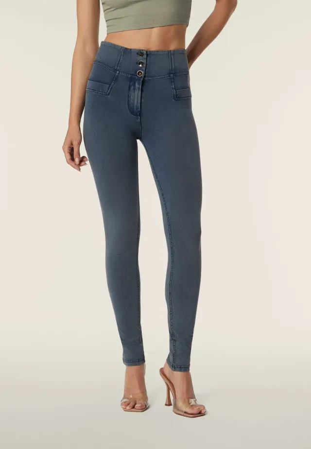 Freddy WR.UP Skinny Jeggings Damen Schwarz Push-up