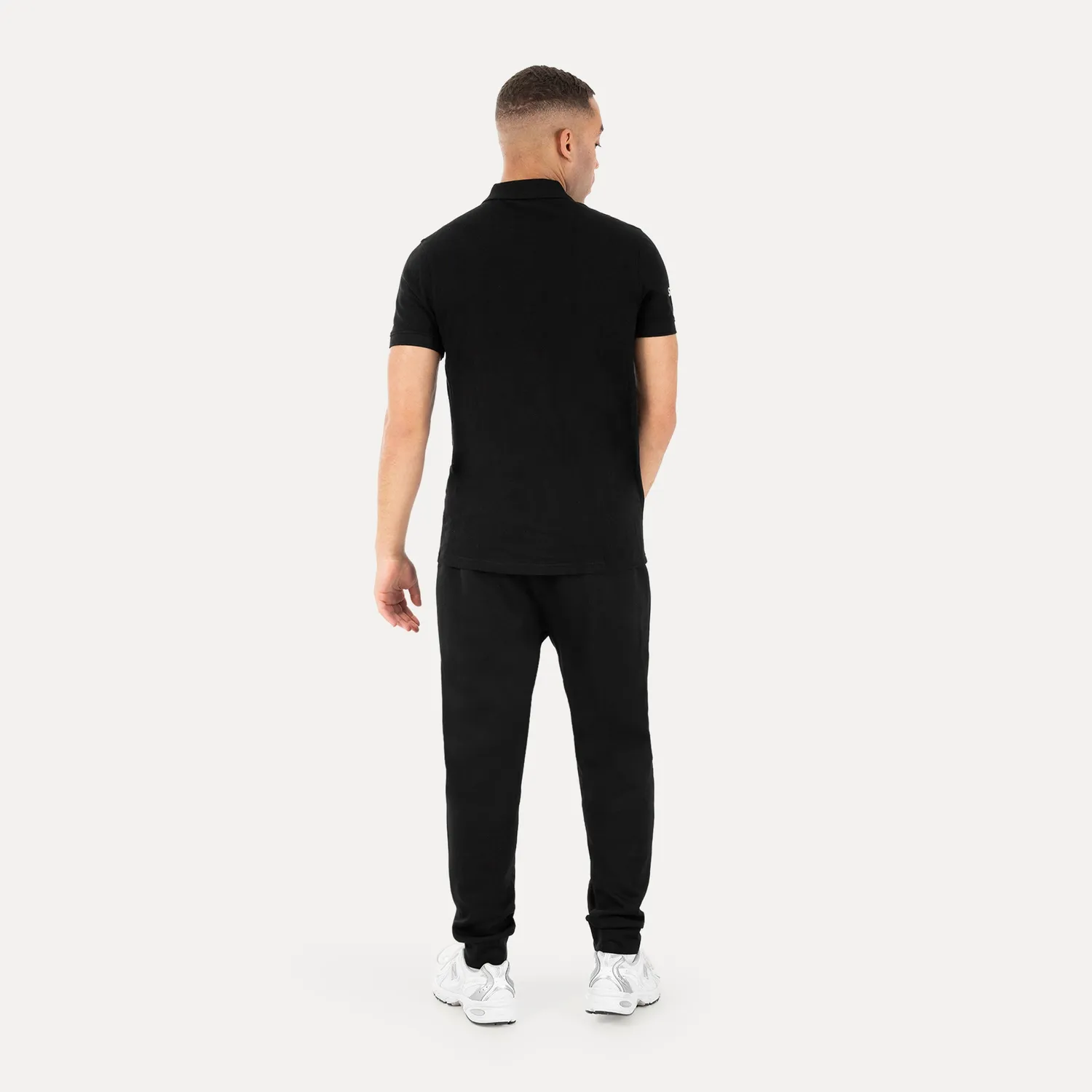 Smilodox Lunara Basic Tjardo Poloshirt Schwarz Baumwolle