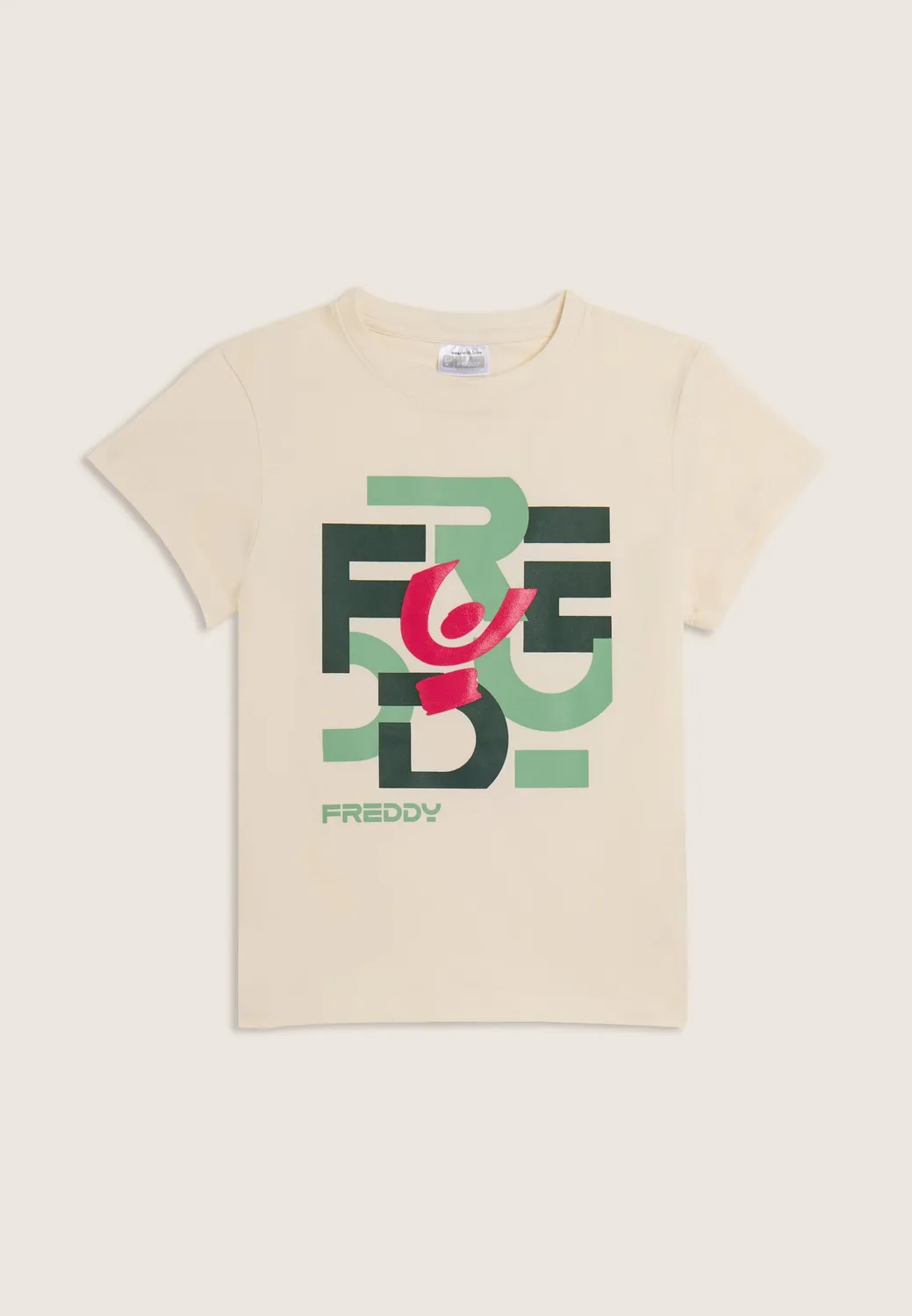 Freddy Junior T-Shirt Schwarz Buchstaben Gr 4-16