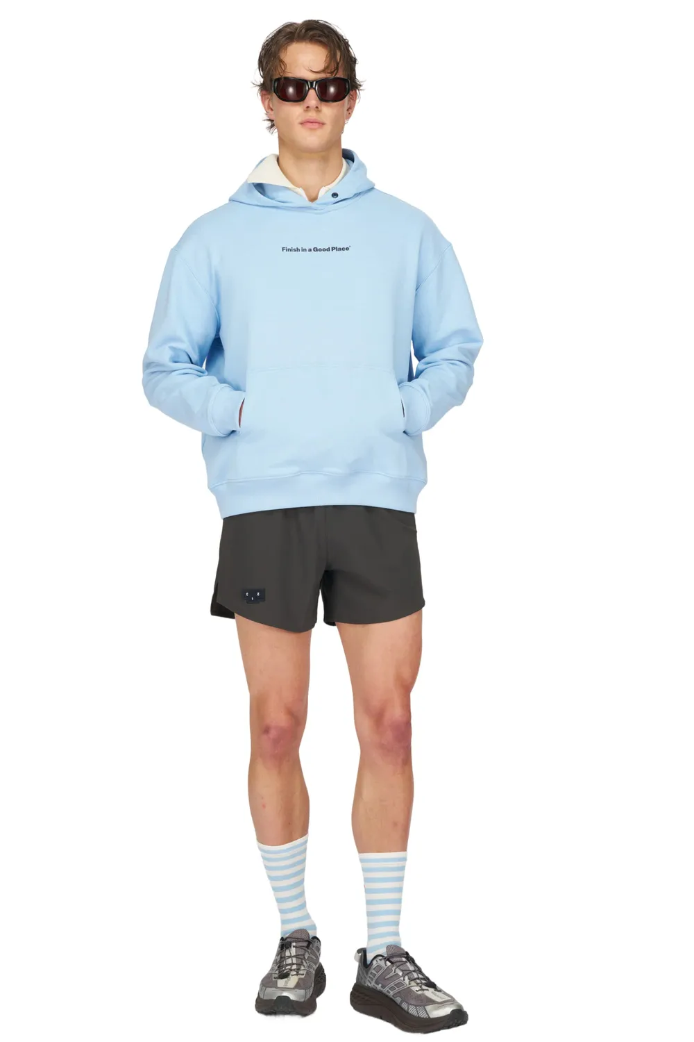 UNNA Slow Motion Hoodie Kapuzenpullover Serenity Blue Baumwolle
