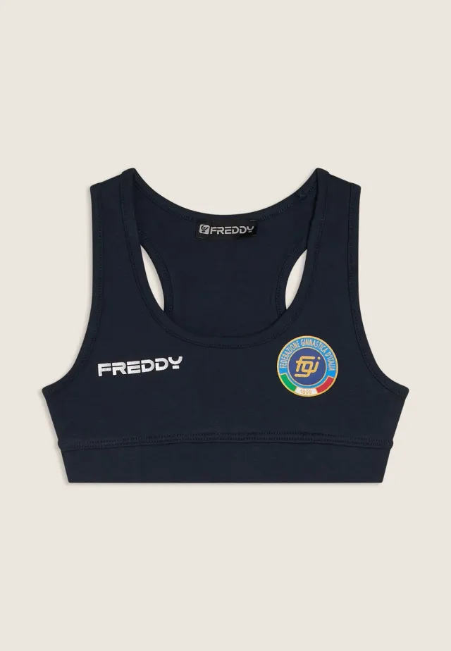 Freddy FGI Sport-Top Mädchen Navy elastisch