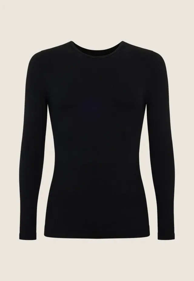 Freddy Thermoshirt Herren Langarm Raglan Schwarz warm