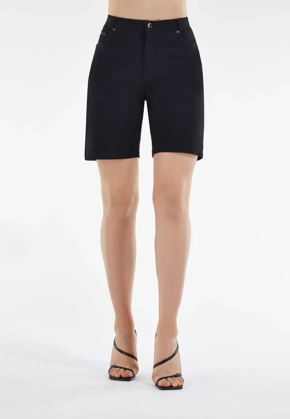Freddy Black Bermuda Denim Shorts schwarz