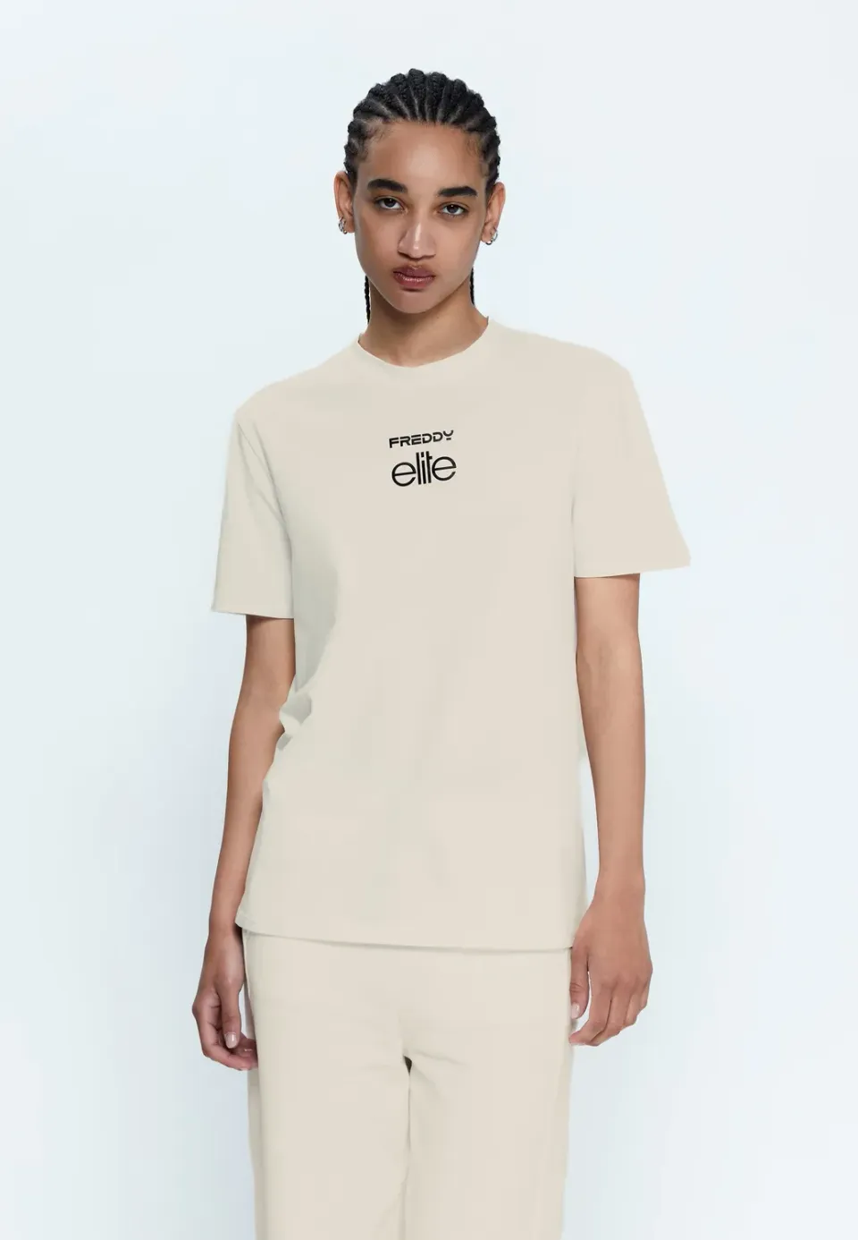 Freddy Elite T-Shirt Unisex Grau Stickerei