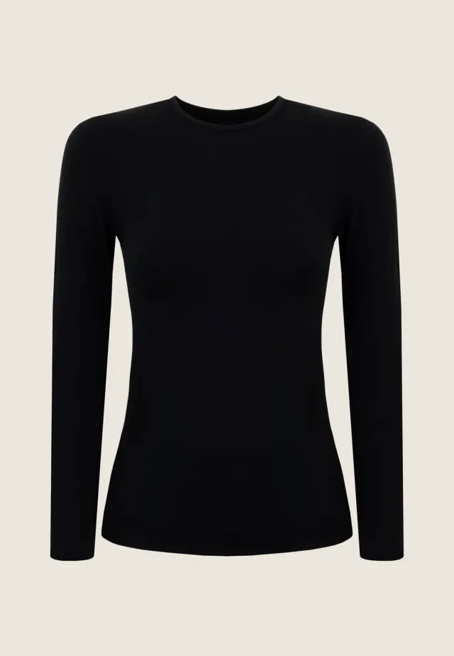Freddy Thermo Langarmshirt Schwarz Raglan warm