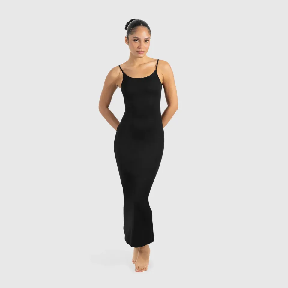 Smilodox Aveline Backless Maxikleid Schwarz