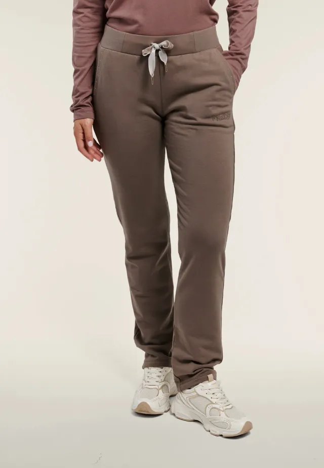 Freddy Sporthose Damen Nieten schwarz Baumwolle