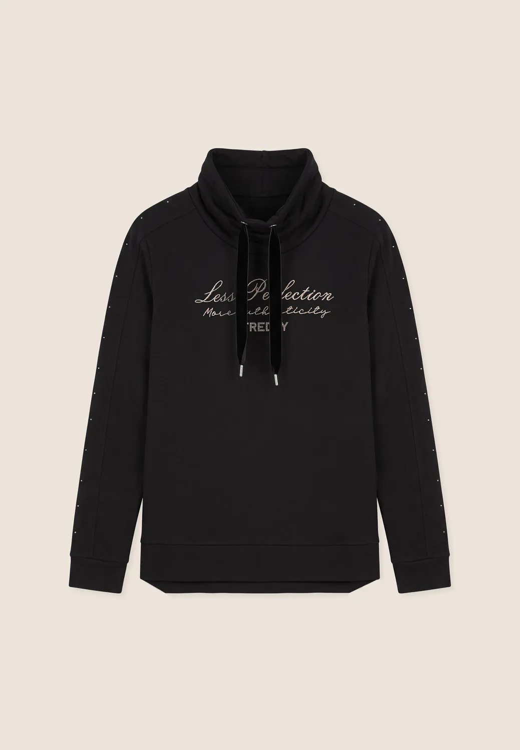 Freddy Sweatshirt Damen Schwarz Hoher Kragen