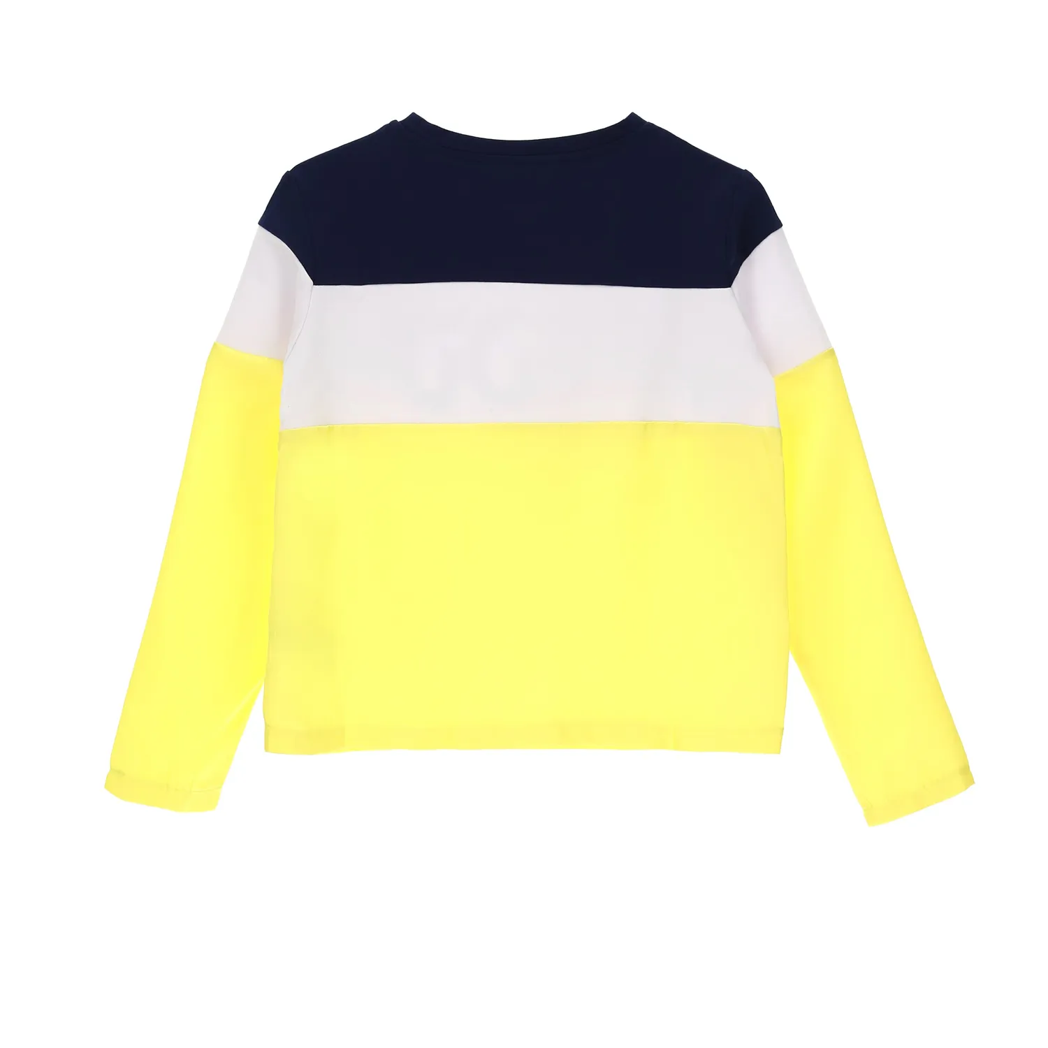Freddy Mädchen Langarmshirt Yellow Color-Block Baumwolle