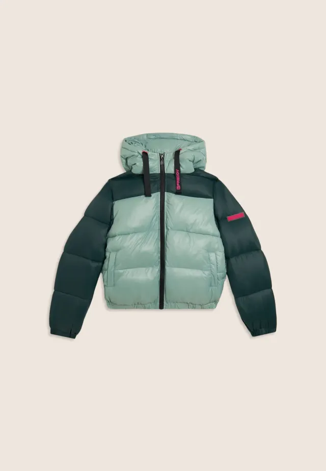 Freddy Colour-Block Winterjacke Mädchen Schwarz Cropped