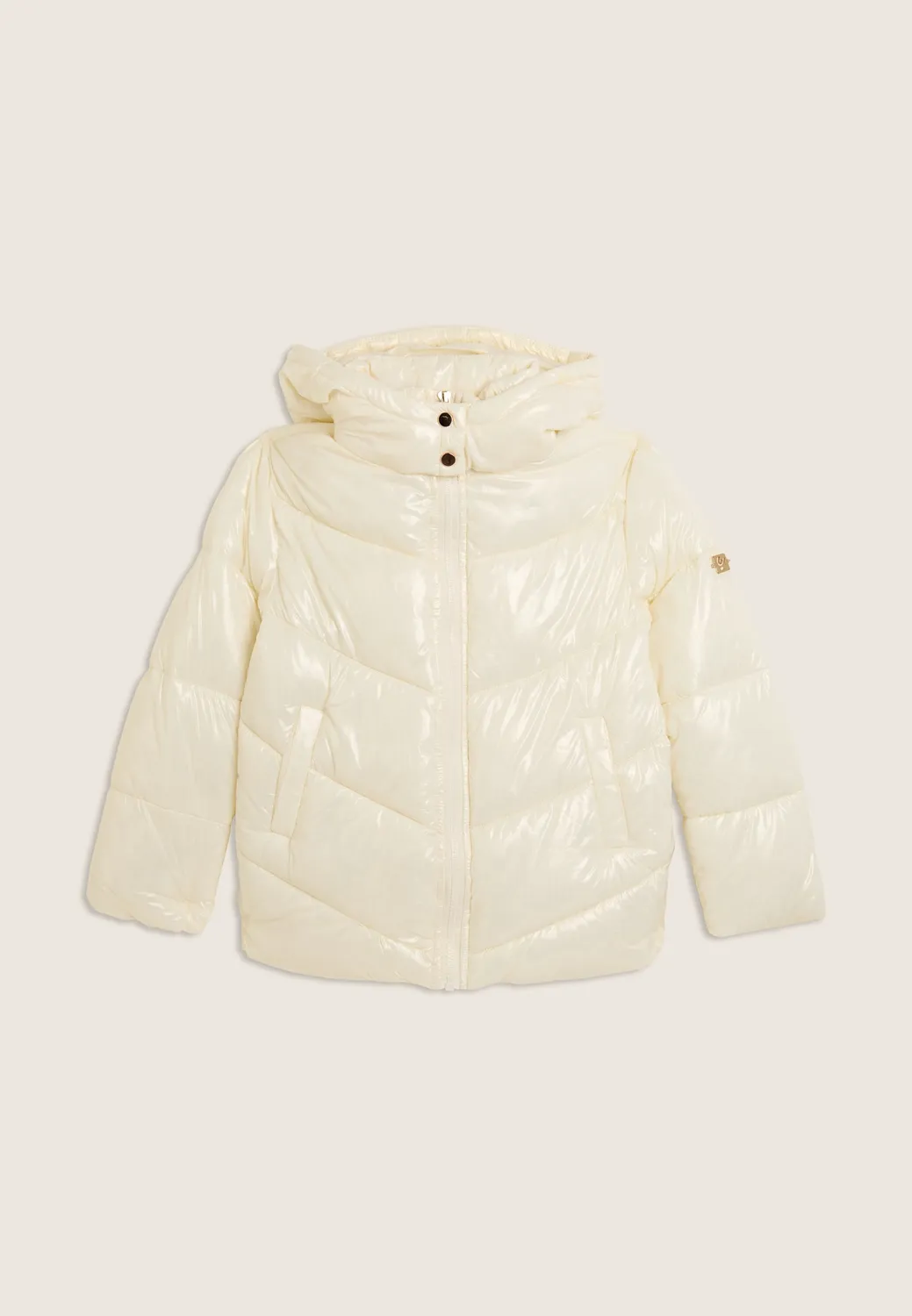 Freddy Junior Glanz Steppjacke Schwarz mit Kapuze