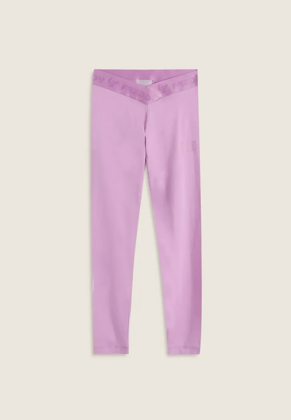 Freddy Skinny Leggings Kinder Lila Baumwolle Logobund