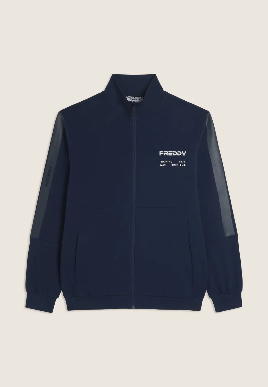 Freddy Full-Zip Kapuzenjacke Herren Pageant Blue French Terry