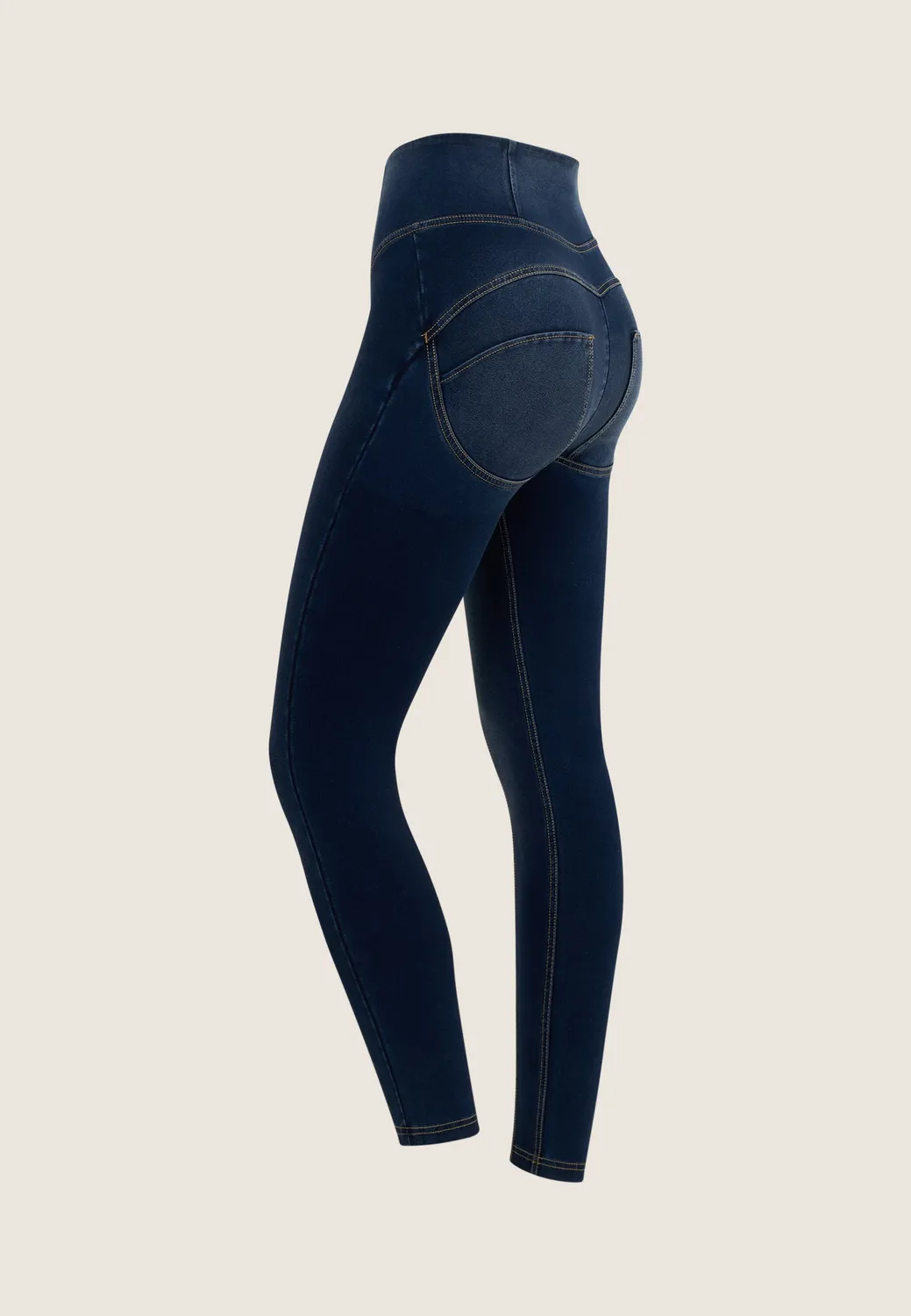 Freddy WR.UP 7/8 Jeggings Jeans Nero hoher Bund