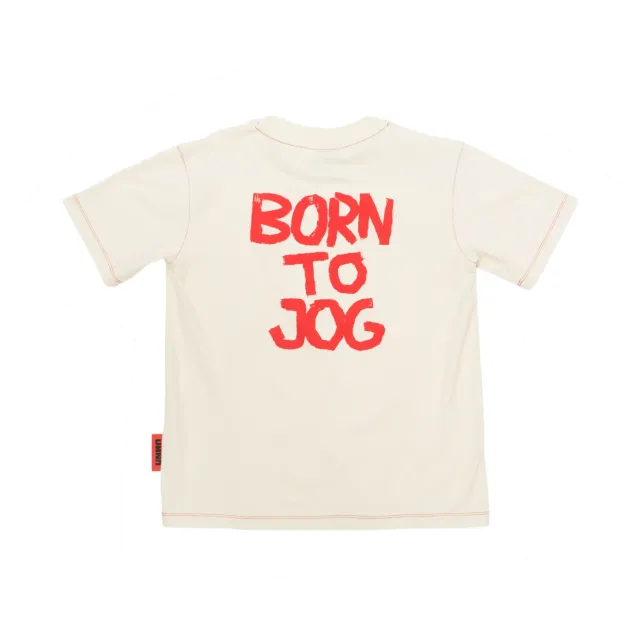 UNNA Born To Jog Tee T-Shirt Vanilla White