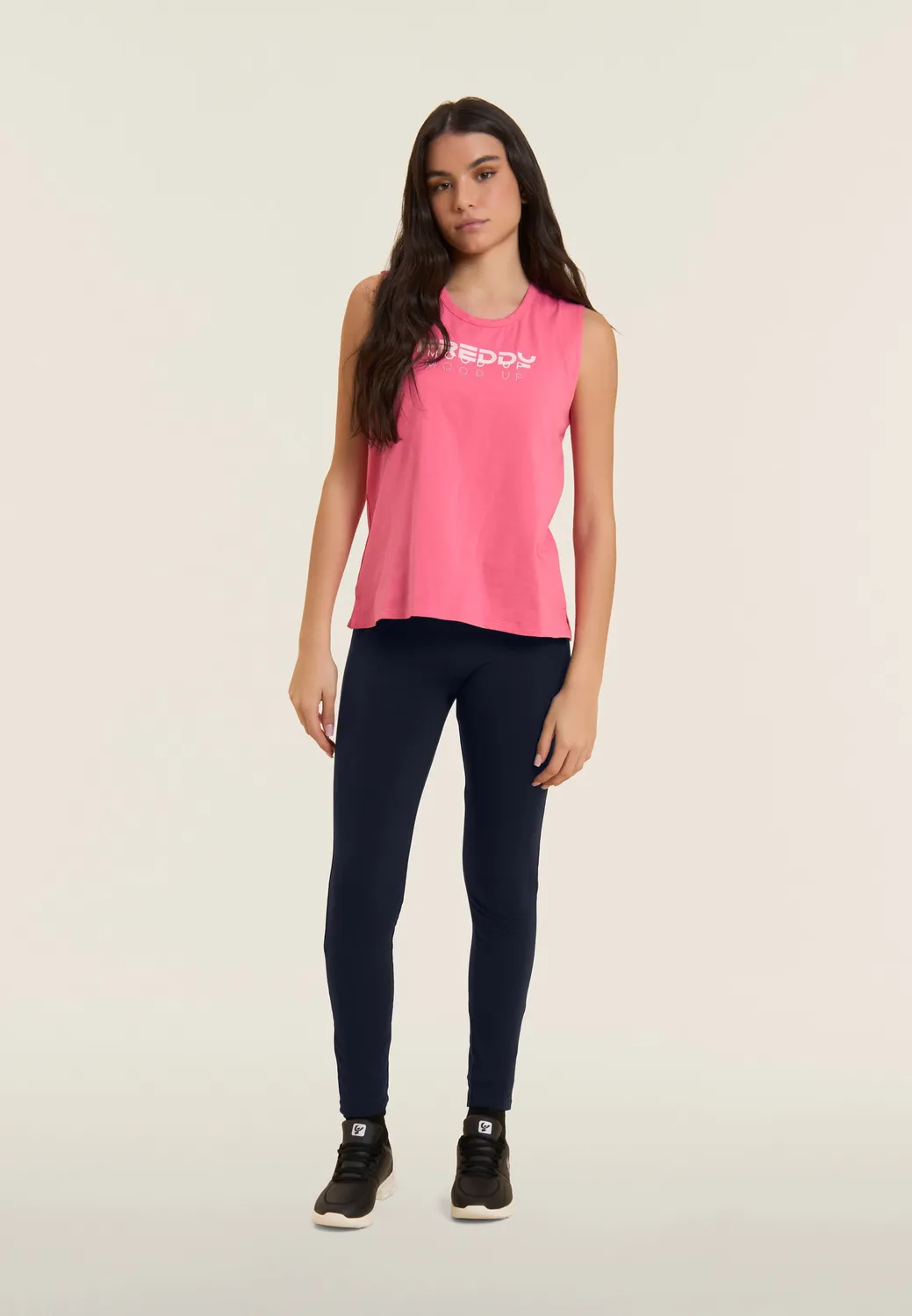 Freddy Leggings 7/8 Herznaht Baumwolle Nero