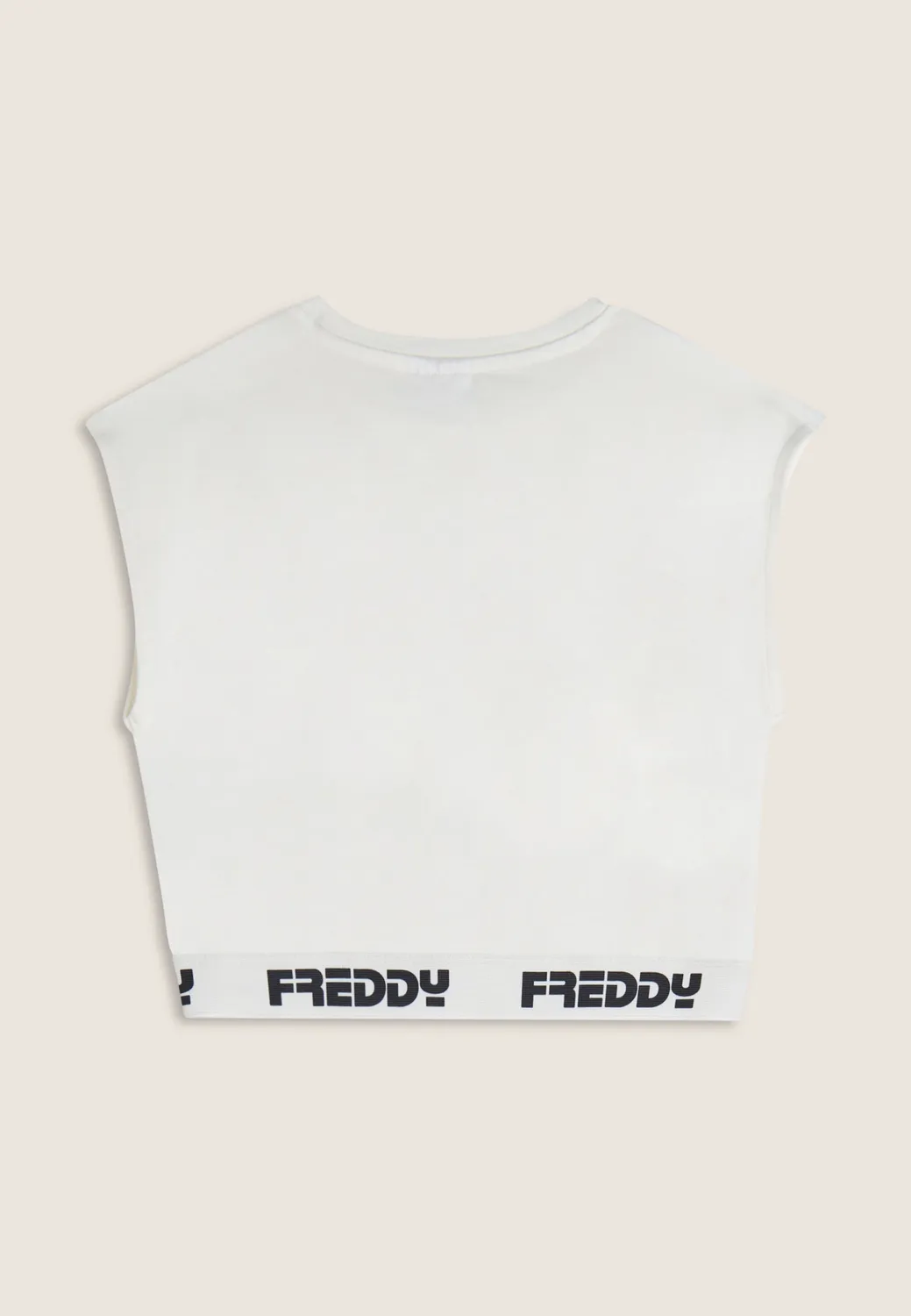Freddy Crop Top Mädchen Jacquardbund Schwarz