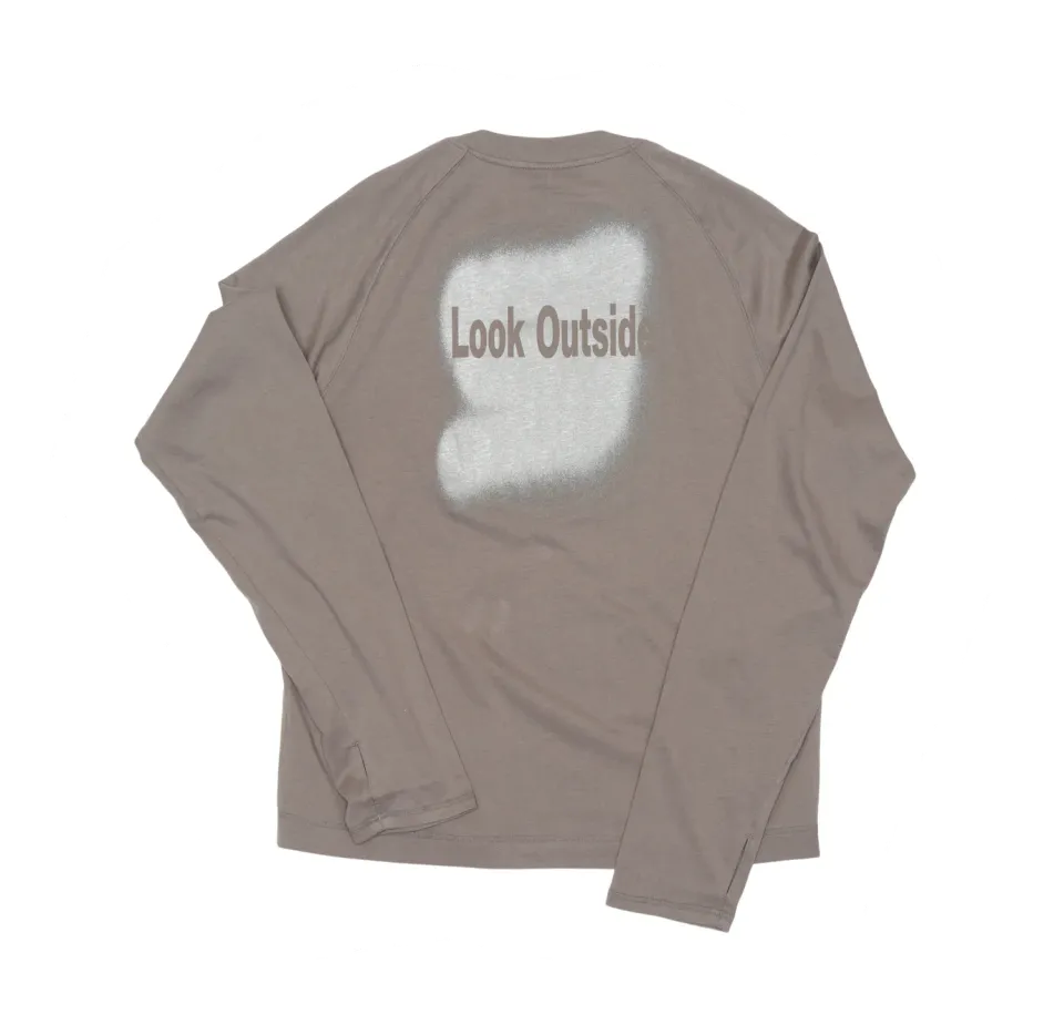 UNNA Look Outside LS Longsleeve Fog Grey Bio-Baumwolle