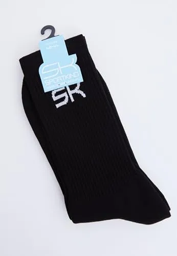 SPORTKIND Tennis Sportsocken lang Schwarz 45-47