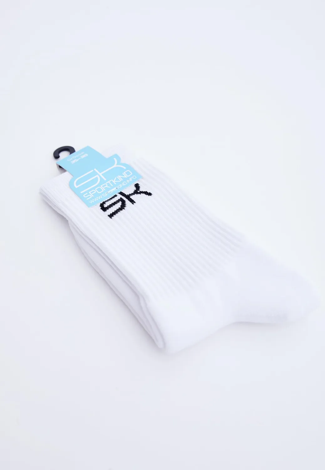Sportkind Tennis Socken lang Weiß 31-34 atmungsaktiv