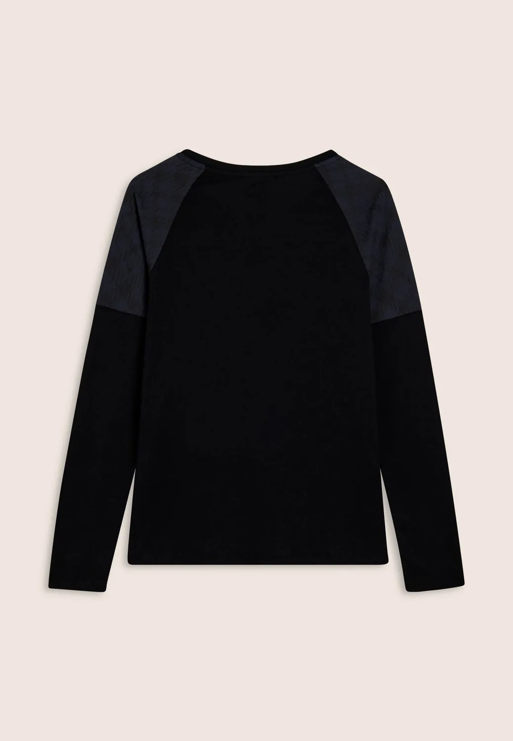 Freddy Langarmshirt Asymmetrisch Schwarz mit Nietenlogo