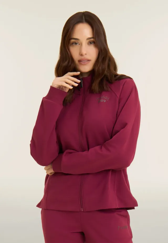 Freddy Boxy Cropped Full-Zip Sweatjacke schwarz
