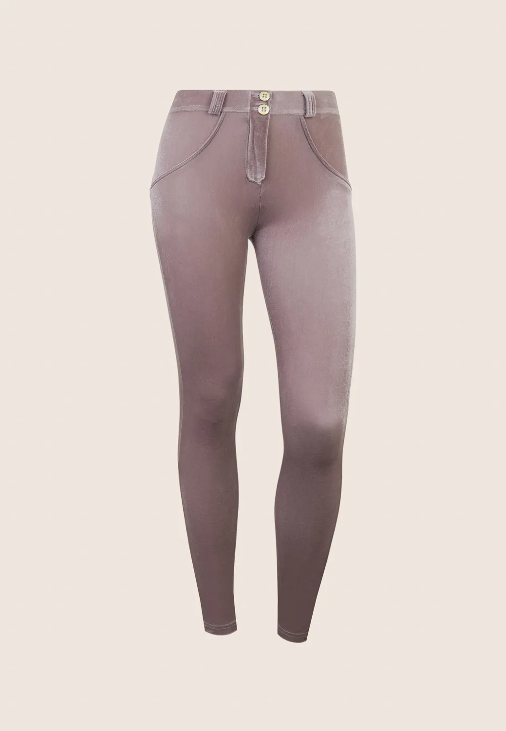 Freddy WR.UP Push-Up Hose Damen Samt-Optik Nero