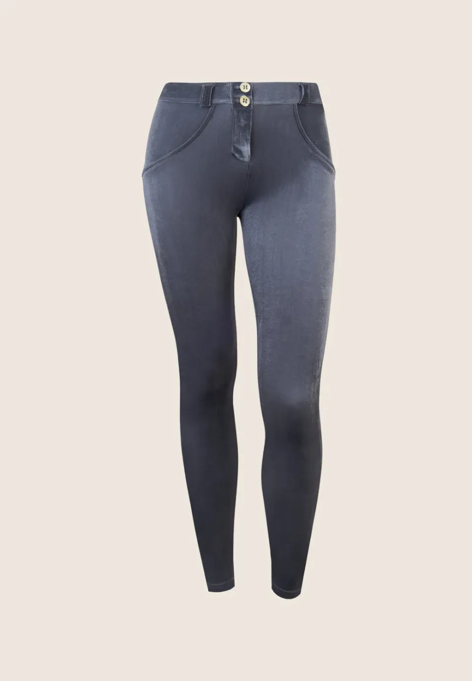 Freddy WR.UP Push-Up Hose Damen Samt-Optik Nero