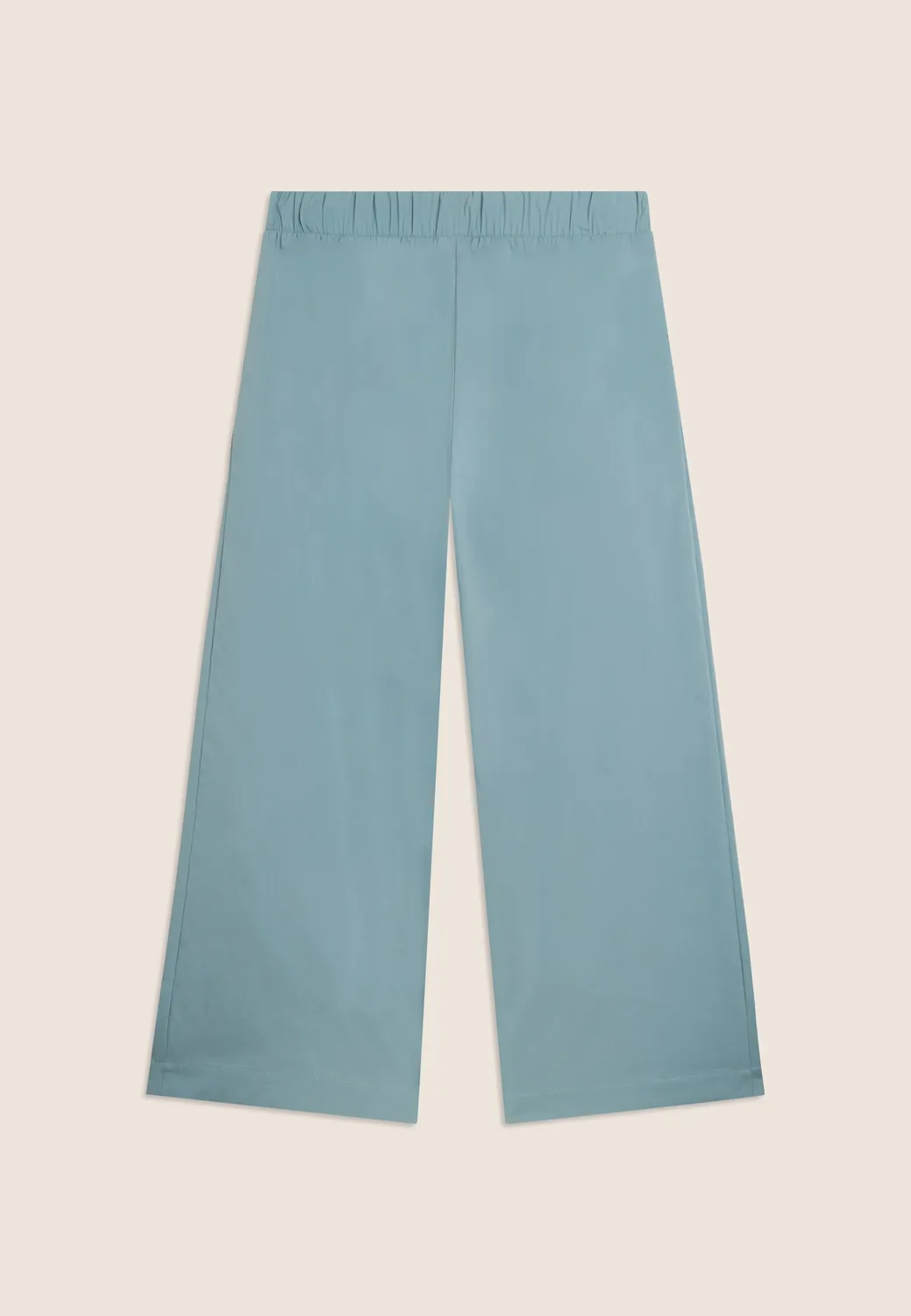 Freddy Damen Cropped Hose Wide-Leg Stickerei dunkelblau