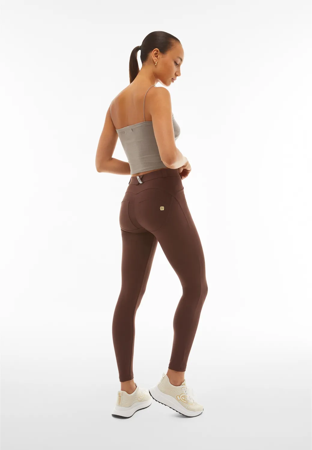 Freddy WR.UP High-Waist Push-up Hose Navy Bio-Baumwolle