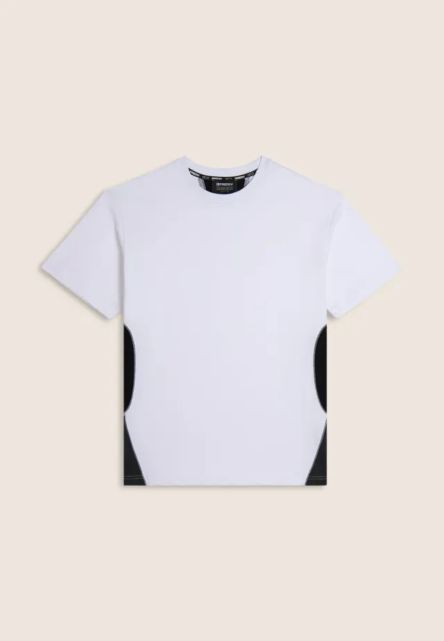 Freddy T-Shirt Herren Baumwolle Weiß Kontrast regular