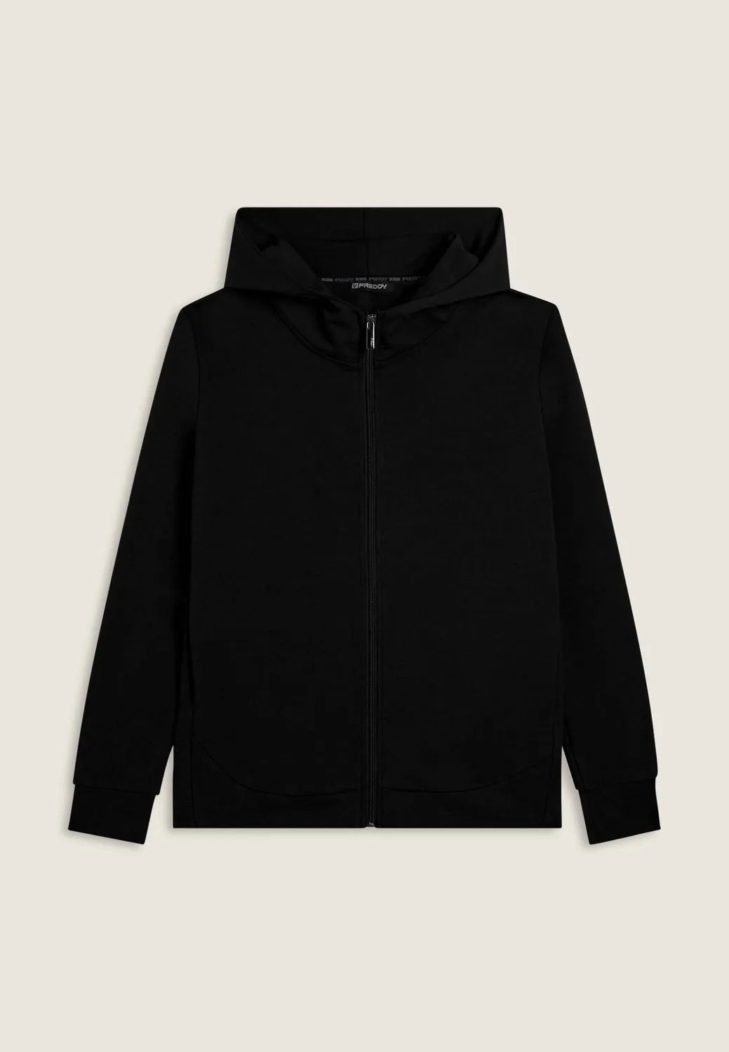 Freddy Full-Zip Hoodie Herren Kapuze Schwarz Logo