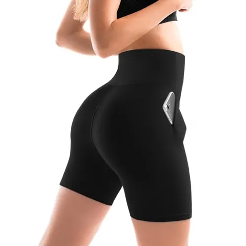 SINOPHANT High Waist Radlerhose Damen kurz mit Tasche Sommer