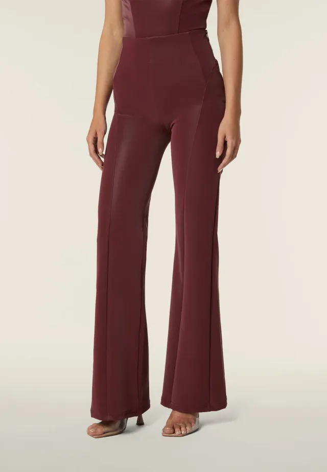 Freddy WR.UP Super Flare Kunstlederhose Lion glänzend