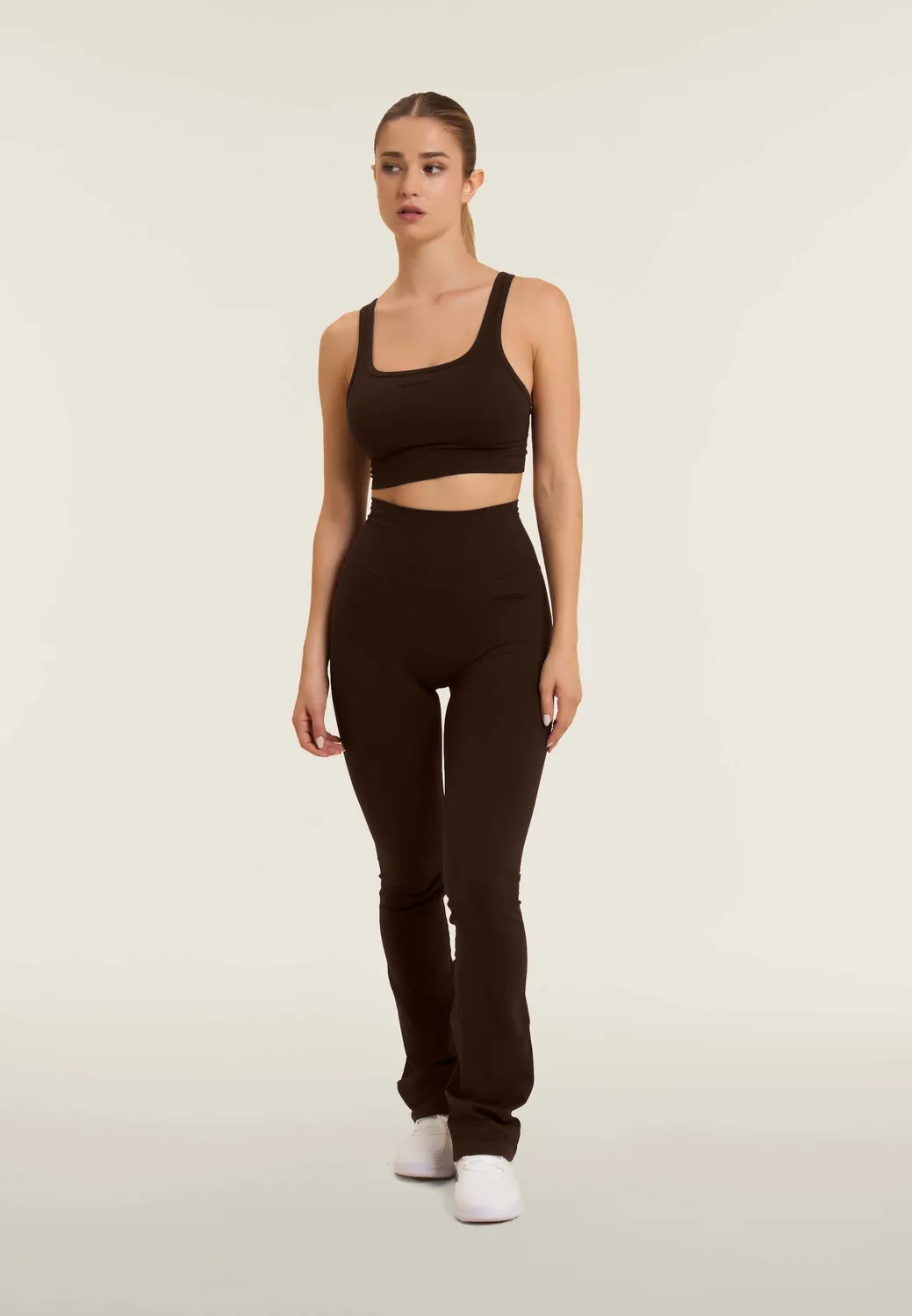 Freddy Leggings Seamless Flare High Waist Schwarz