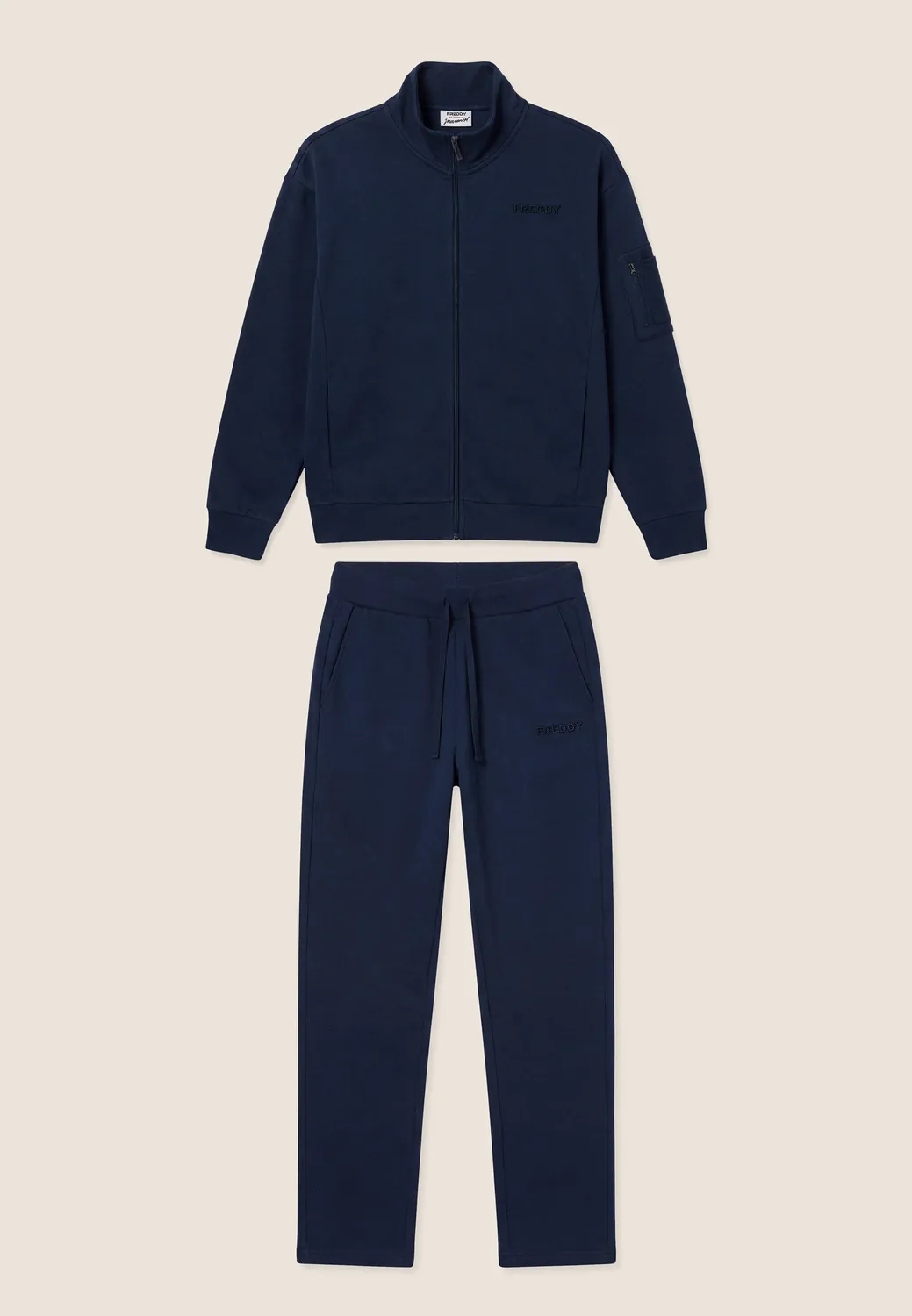 Freddy Zip Trainingsanzug Herren Dress Blue Baumwolle