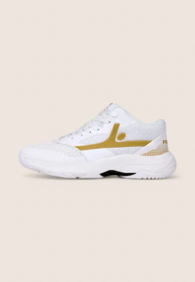 Freddy FY116 Volleyballschuhe Weiß-Gold griffig