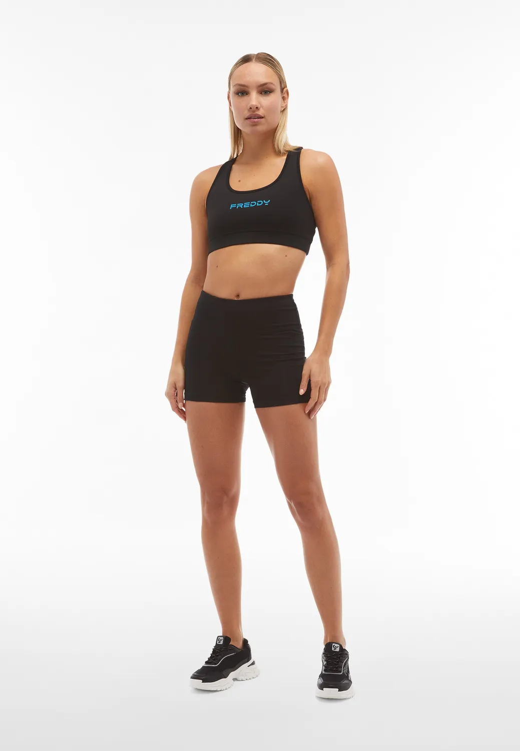 Freddy SuperFit Short Leggings Schwarz hoher Bund