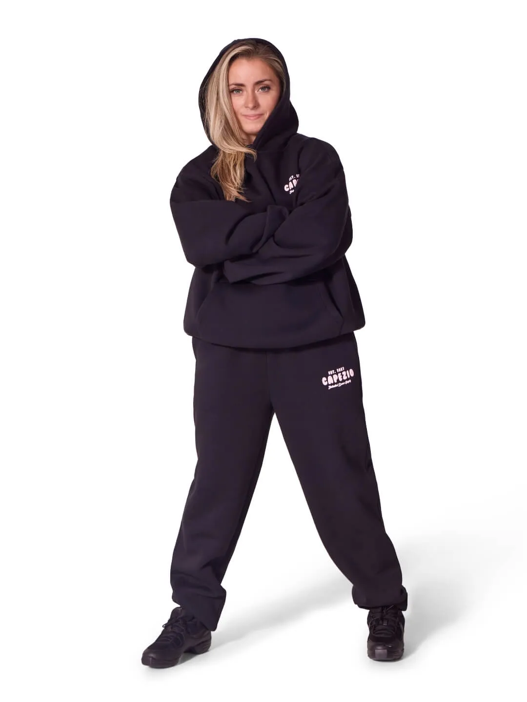 Capezio Jet Setter Momentum F12560W Jogginghose Schwarz Oversize
