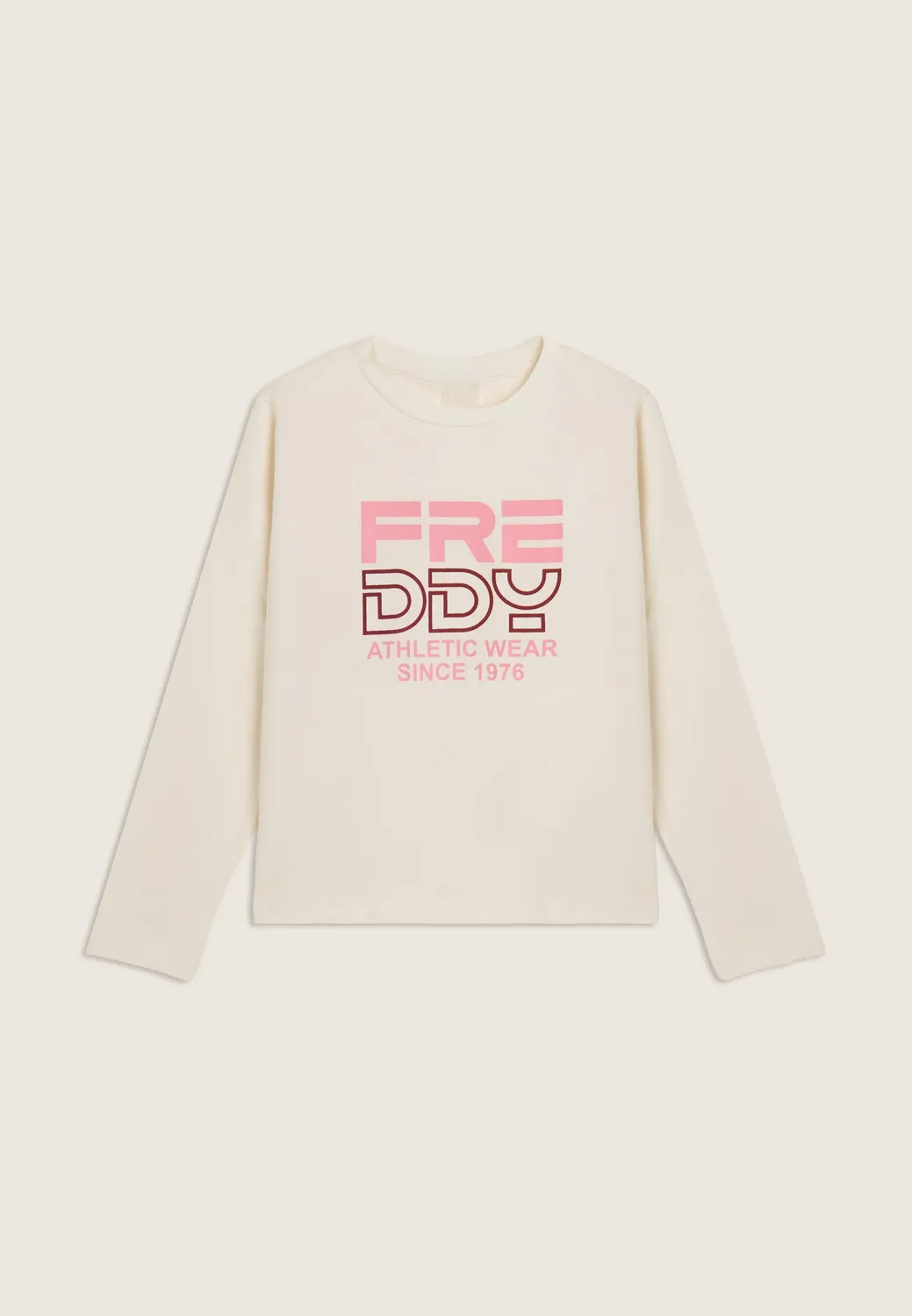 Freddy Athletic Wear Junior Langarmshirt Milk White Baumwolle