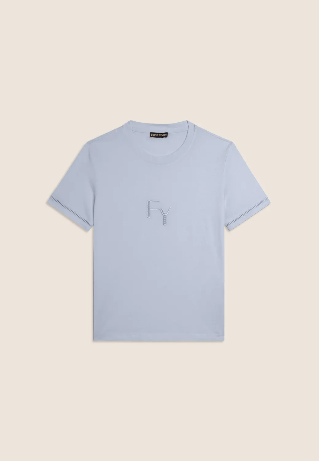 Freddy T-Shirt Logo-Stickerei Zen Blue regular