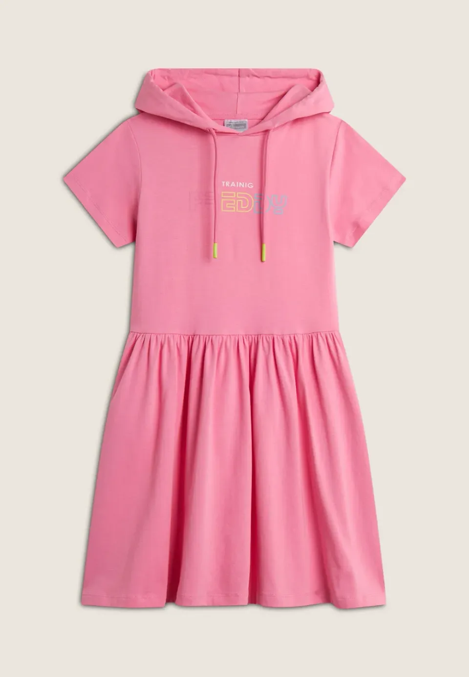 Freddy Kleid Mädchen Kapuze Baumwolle Rosa