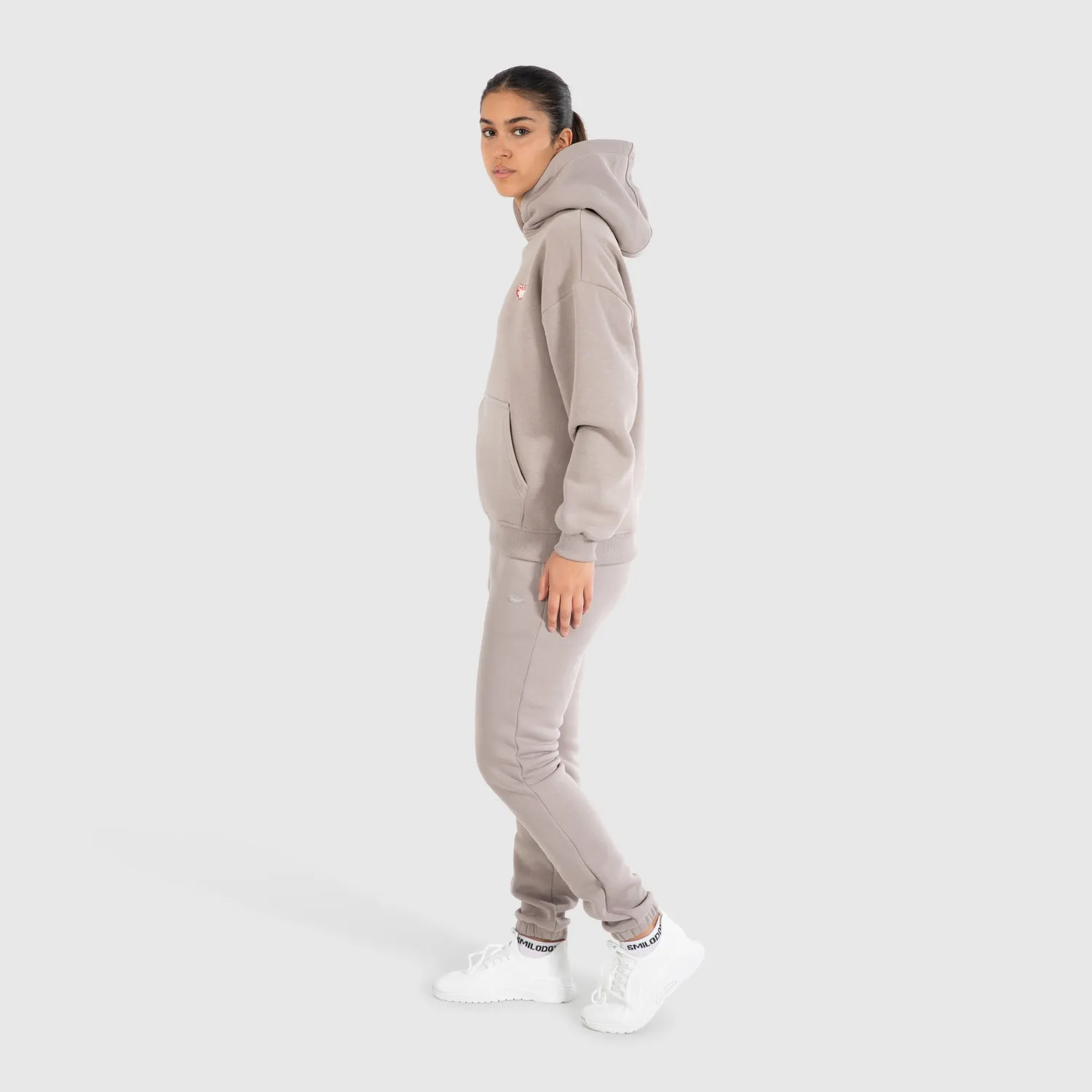 Smilodox Riva Hoodie Damen Schwarz Flauschig Oversize