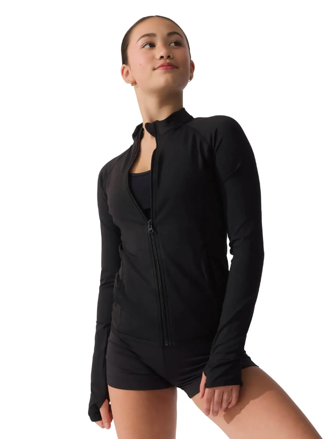 Capezio Studio Collection Jacke Schwarz Kinder Tactel