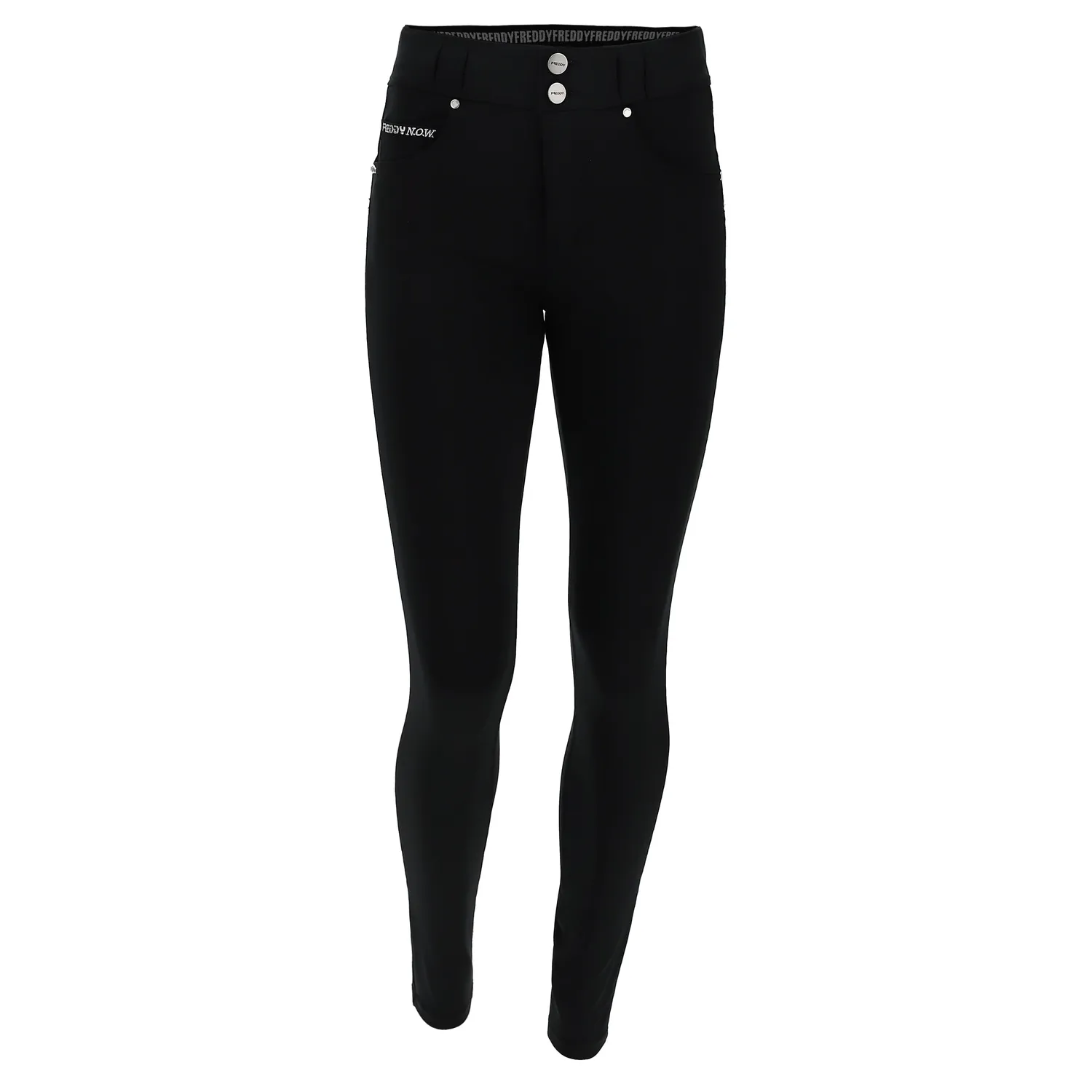 Freddy N.O.W. Skinny Hose Damen Jersey Schwarz atmungsaktiv