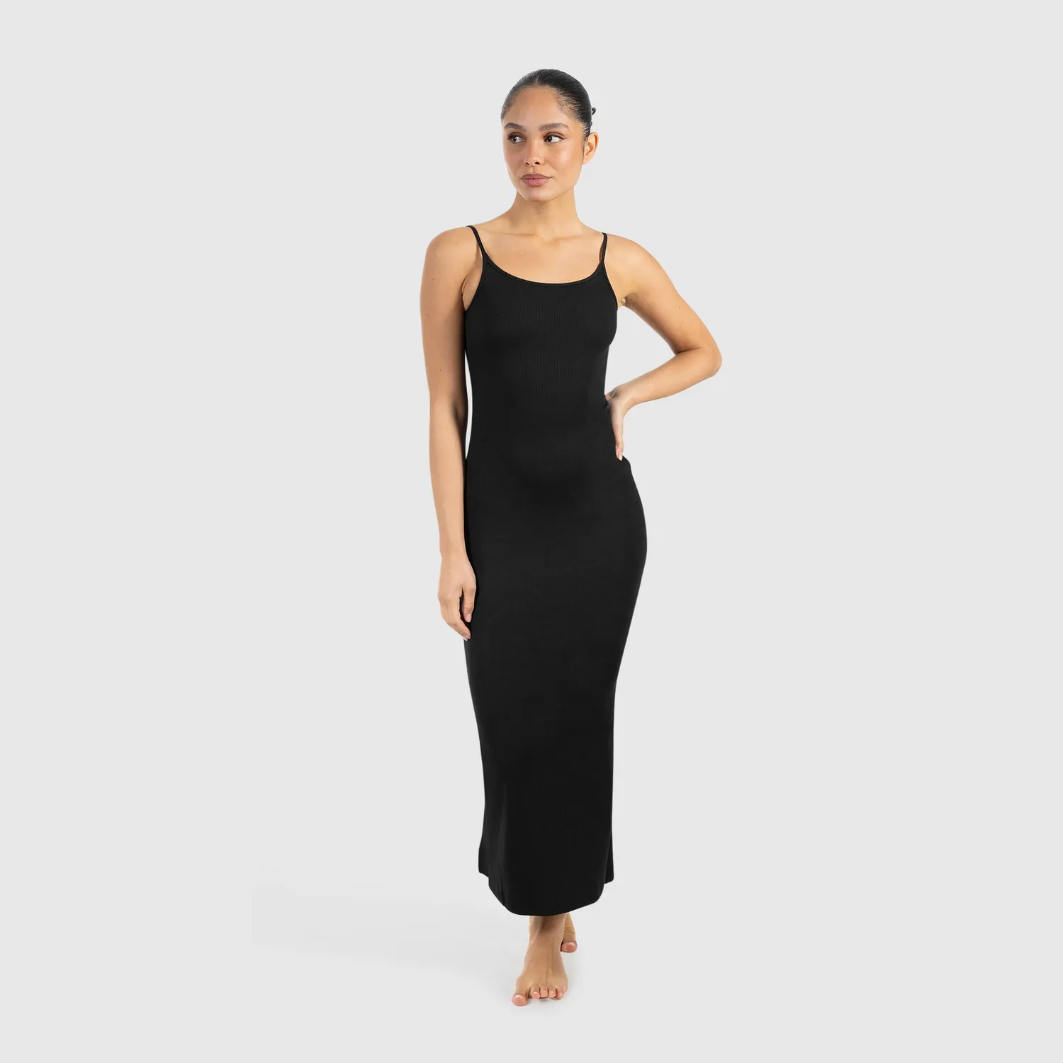 Smilodox Aveline Backless Maxikleid Schwarz