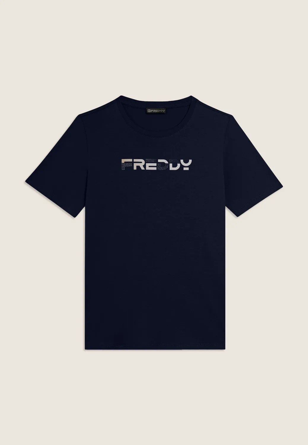 Freddy T-Shirt Holografik Logo Dark Sapphire Baumwolle