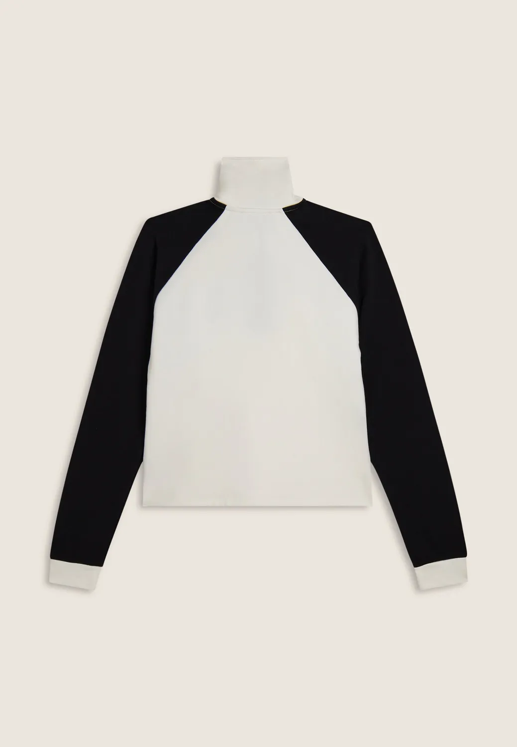 Freddy Cropped Sweatshirt Damen Coconut-Black Halbreißverschluss